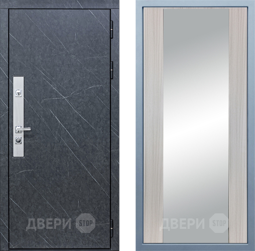 Входная металлическая Дверь Дива МХ-26 STR Д-15 Зеркало Сандал белый в Электрогорске