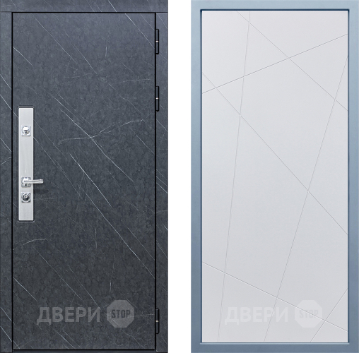 Входная металлическая Дверь Дива МХ-26 STR Д-11 Белый в Электрогорске