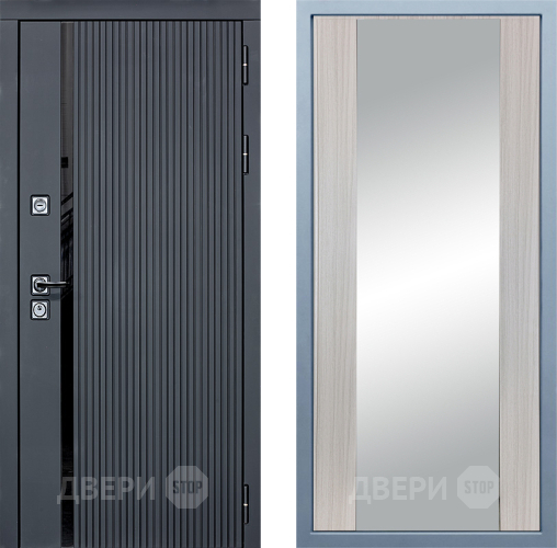 Входная металлическая Дверь Дива МХ-46 STR Д-15 Зеркало Сандал белый в Электрогорске