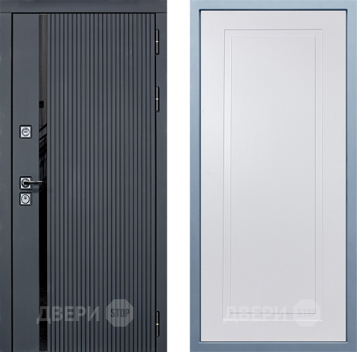 Входная металлическая Дверь Дива МХ-46 STR Н-10 Белый в Электрогорске
