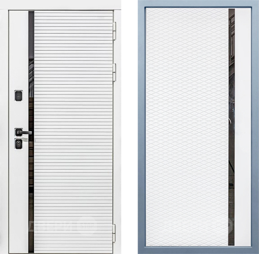 Входная металлическая Дверь Дива МХ-45 Белая STR МХ-47 Белый матовый в Электрогорске