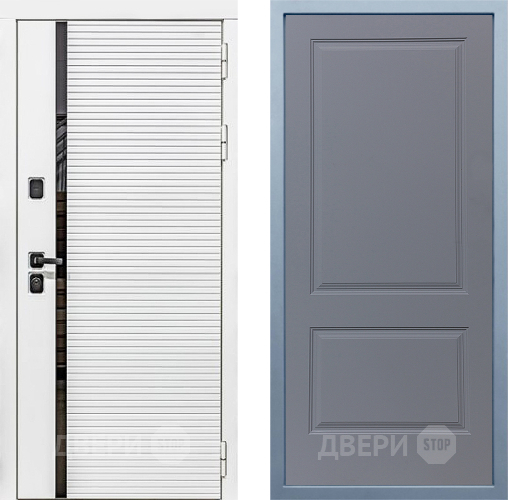 Входная металлическая Дверь Дива МХ-45 Белая STR Д-7 Силк Маус в Электрогорске