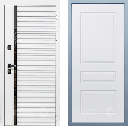 Входная металлическая Дверь Дива МХ-45 Белая STR Д-13 Белый в Электрогорске