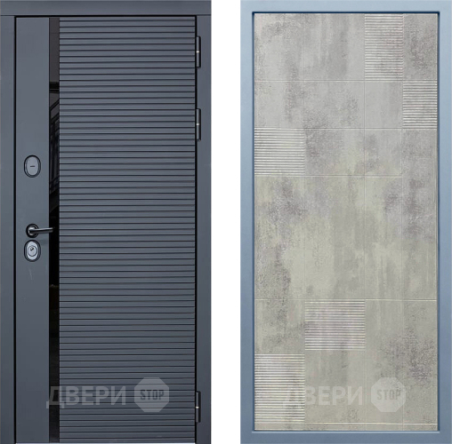 Входная металлическая Дверь Дива МХ-45 STR Д-4 Бетон темный в Электрогорске