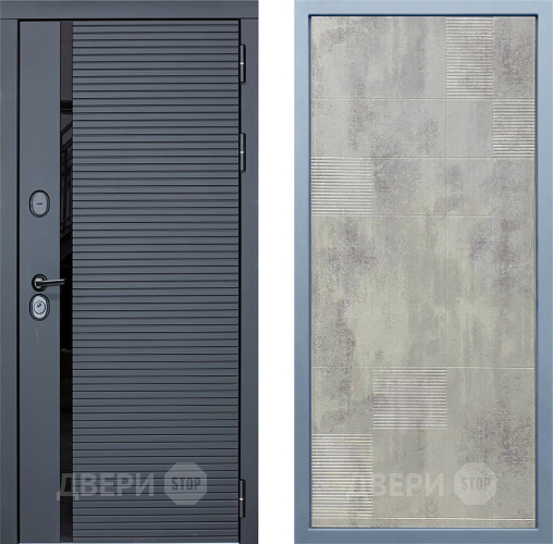 Входная металлическая Дверь Дива МХ-45 STR Д-4 Бетон темный в Электрогорске
