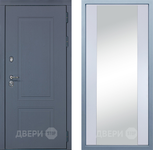 Входная металлическая Дверь Дива МХ-38 STR Д-15 Зеркало Белый в Электрогорске
