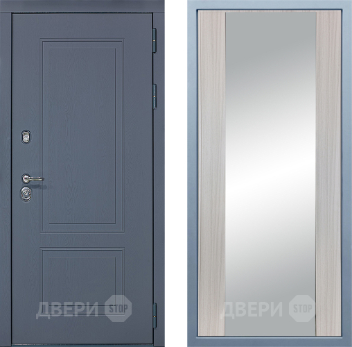 Входная металлическая Дверь Дива МХ-38 STR Д-15 Зеркало Сандал белый в Электрогорске