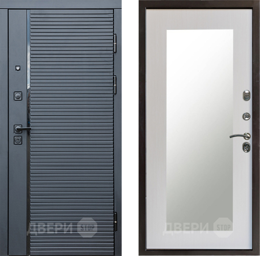 Дверь Престиж Черная Линия Зеркло Пастораль Лиственница белая в Электрогорске