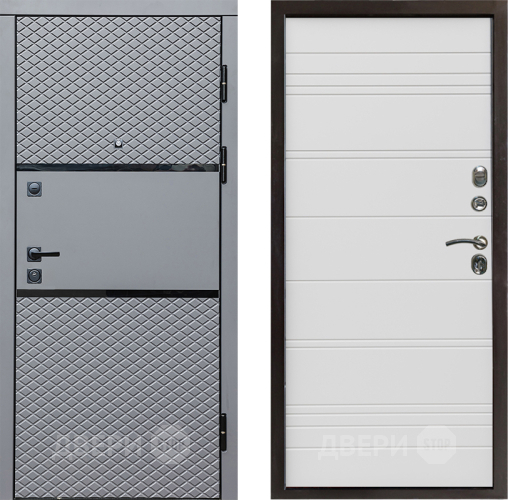 Входная металлическая Дверь Престиж Ромб Line Белый в Электрогорске