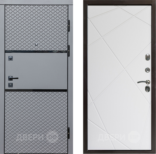 Дверь Престиж Ромб Лучи Бетон белый в Электрогорске