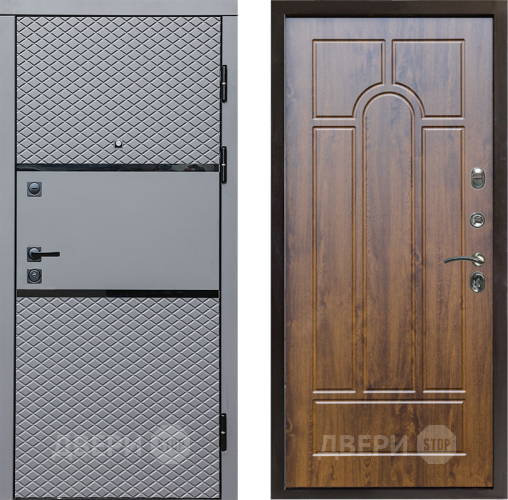 Входная металлическая Дверь Престиж Ромб Арка Дуб в Электрогорске