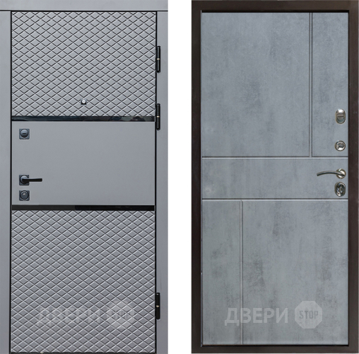 Входная металлическая Дверь Престиж Ромб Горизонт Бетон темный в Электрогорске