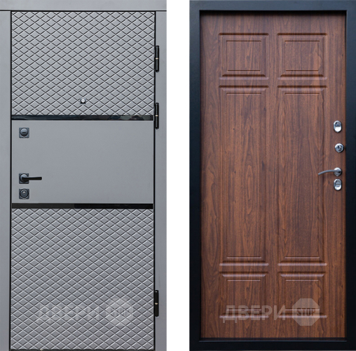 Входная металлическая Дверь Престиж Ромб Премиум Орех темный в Электрогорске