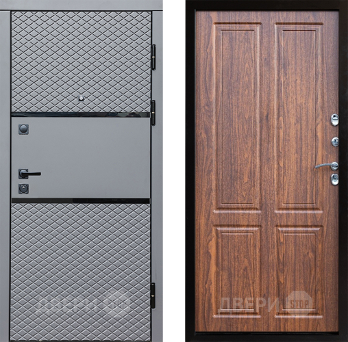 Входная металлическая Дверь Престиж Ромб Премиум Орех светлый в Электрогорске