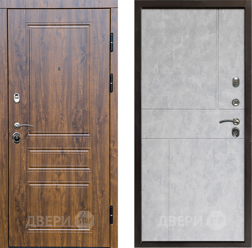 Входная металлическая Дверь Престиж Классика Дуб Горизонт Бетон светлый в Электрогорске