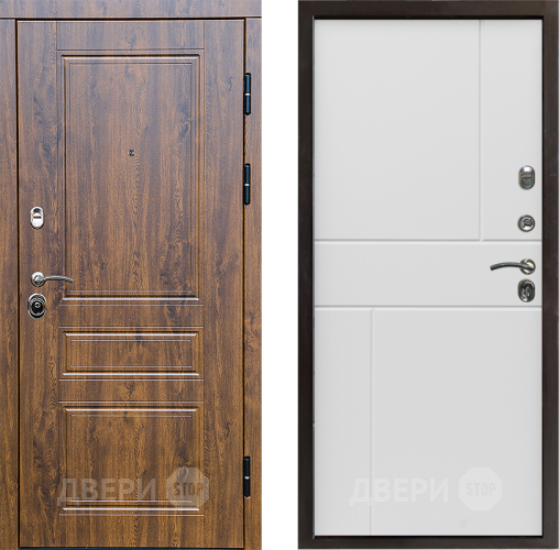 Входная металлическая Дверь Престиж Классика Дуб Горизонт Бетон белый в Электрогорске