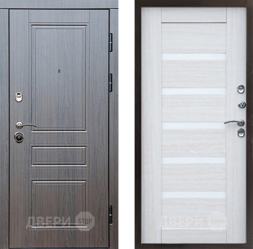 Входная металлическая Дверь Престиж Классика Венге Царга Лиственница белая в Электрогорске