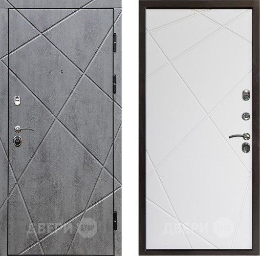 Входная металлическая Дверь Престиж Лучи Лучи Бетон белый в Электрогорске