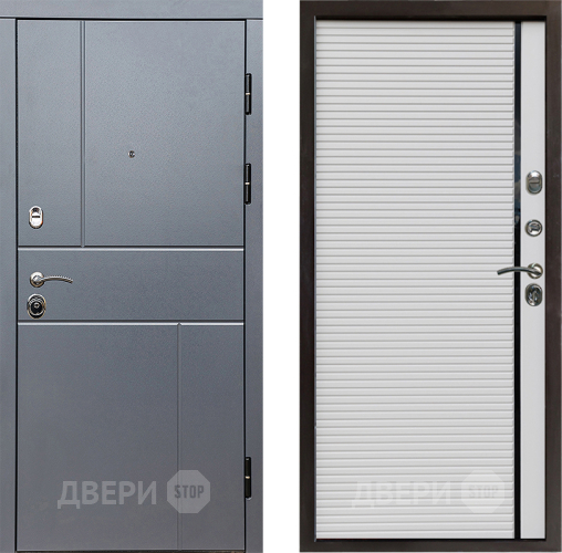 Входная металлическая Дверь Престиж Горизонт Грэй Porte Белый в Электрогорске