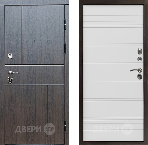 Входная металлическая Дверь Престиж Горизонт Венге Line Белый в Электрогорске