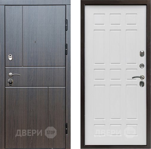 Входная металлическая Дверь Престиж Горизонт Венге Спарта Белое дерево в Электрогорске