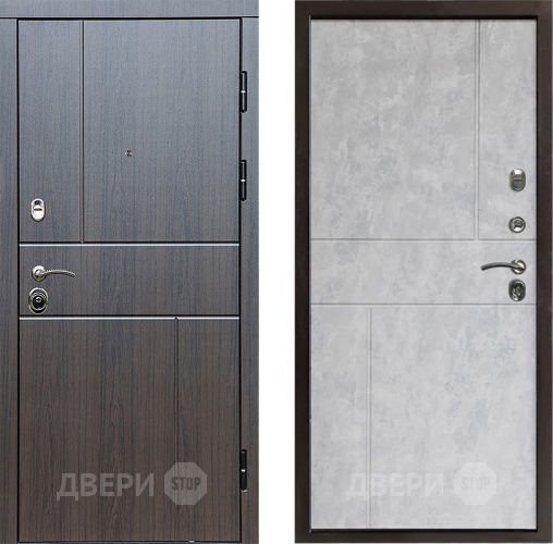 Входная металлическая Дверь Престиж Горизонт Венге Горизонт Бетон светлый в Электрогорске