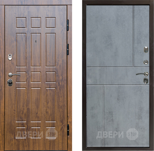 Входная металлическая Дверь Престиж Стандарт Горизонт Бетон темный в Электрогорске