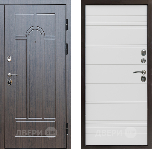 Входная металлическая Дверь Престиж Арка Line Белый в Электрогорске