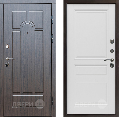 Входная металлическая Дверь Престиж Арка Классика Лиственница белая в Электрогорске