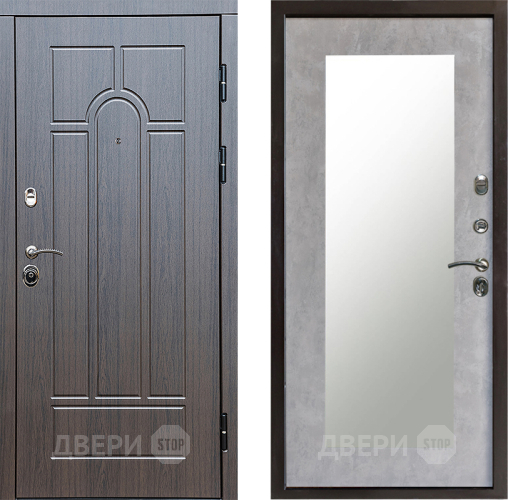 Дверь Престиж Арка Зеркло Пастораль Бетон светлый в Электрогорске