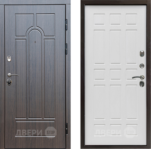 Входная металлическая Дверь Престиж Арка Спарта Белое дерево в Электрогорске