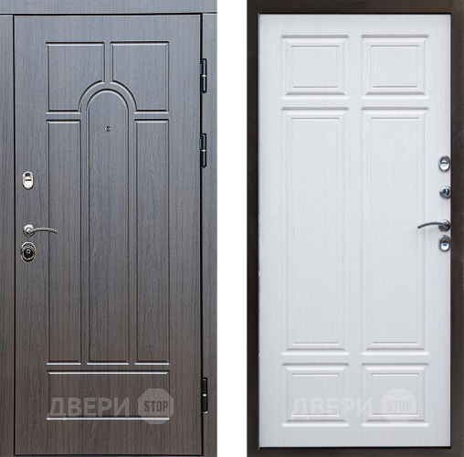 Входная металлическая Дверь Престиж Арка Премиум Лиственница белая в Электрогорске