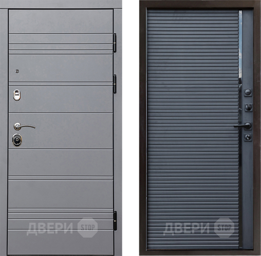 Входная металлическая Дверь Престиж Линия Грэй Porte Черный кварц в Электрогорске