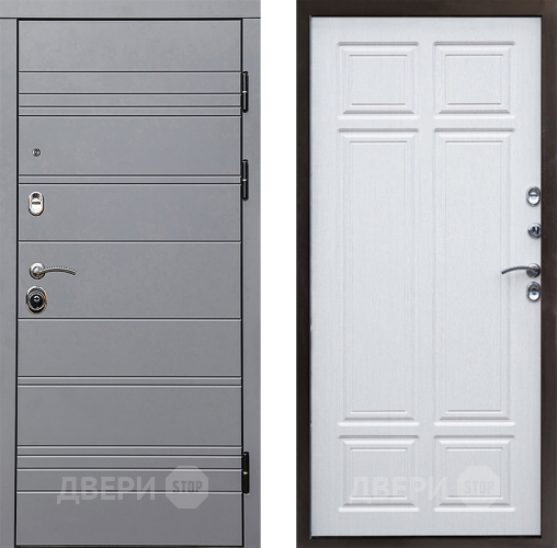 Входная металлическая Дверь Престиж Линия Грэй Премиум Лиственница белая в Электрогорске