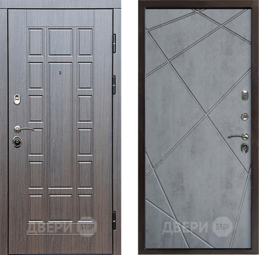 Входная металлическая Дверь Престиж Престиж Лучи Бетон темный в Электрогорске