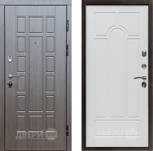 Входная металлическая Дверь Престиж Престиж Арка Белое дерево в Электрогорске