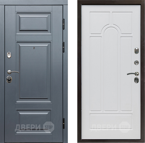 Входная металлическая Дверь Престиж Премиум Арка Белое дерево в Электрогорске