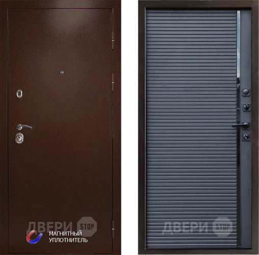 Входная металлическая Дверь Престиж Медь Porte Черный кварц в Электрогорске