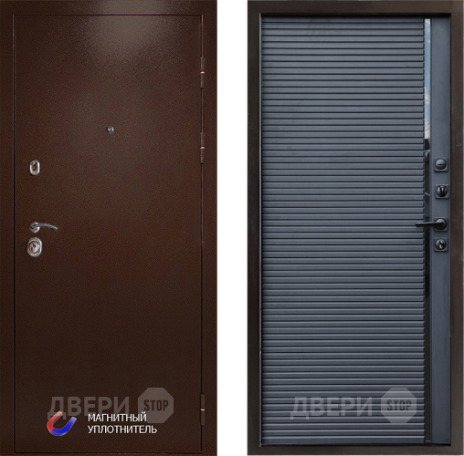 Входная металлическая Дверь Престиж Медь Porte Черный кварц в Электрогорске