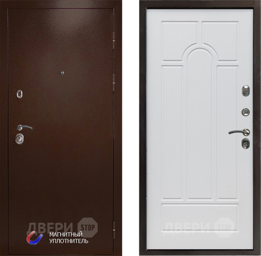 Дверь Престиж Медь Арка Белое дерево в Электрогорске