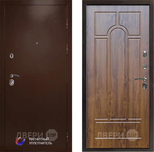 Входная металлическая Дверь Престиж Медь Арка Дуб в Электрогорске