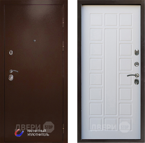 Входная металлическая Дверь Престиж Медь Престиж Белое дерево в Электрогорске