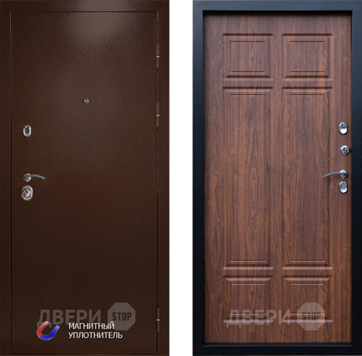 Входная металлическая Дверь Престиж Медь Премиум Орех темный в Электрогорске