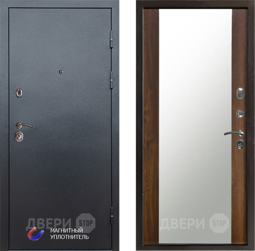 Дверь Престиж Графит Зеркало Дуб в Электрогорске