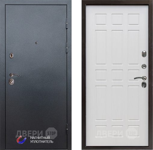 Входная металлическая Дверь Престиж Графит Спарта Лиственница белая в Электрогорске