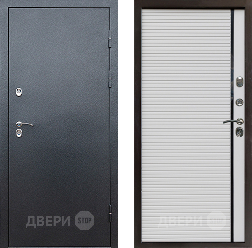 Входная металлическая Дверь Престиж TERMO с терморазрывом Снегирь Серебро Porte Белый в Электрогорске