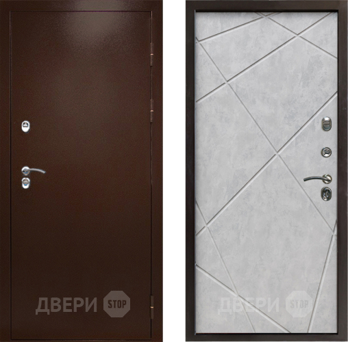 Входная металлическая Дверь Престиж TERMO с терморазрывом Снегирь Медь Лучи Бетон светлый в Электрогорске