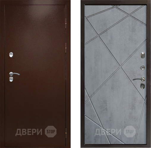 Входная металлическая Дверь Престиж TERMO с терморазрывом Снегирь Медь Лучи Бетон темный в Электрогорске