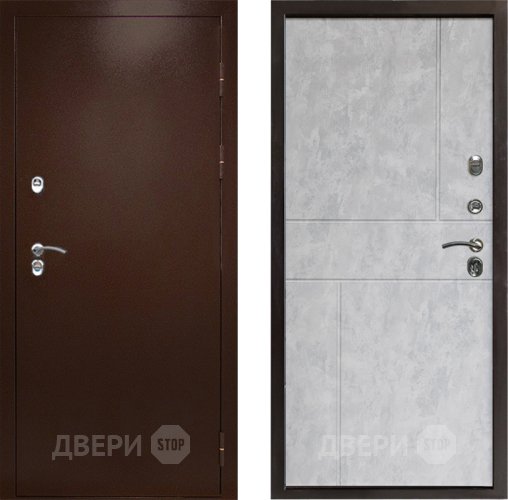 Дверь Престиж TERMO с терморазрывом Снегирь Медь Горизонт Бетон светлый в Электрогорске