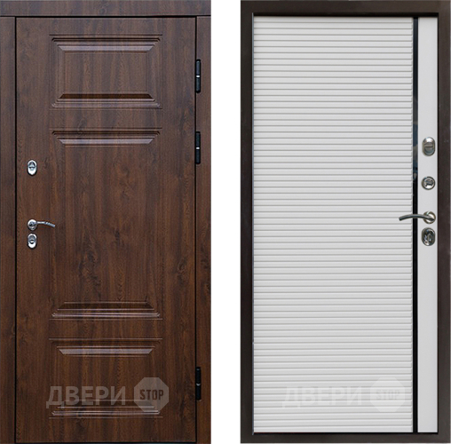 Входная металлическая Дверь Престиж TERMO с терморазрывом Премиум Орех Porte Белый в Электрогорске